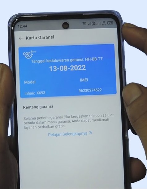 Cara Cek Garansi Infinix melalui Carlcare