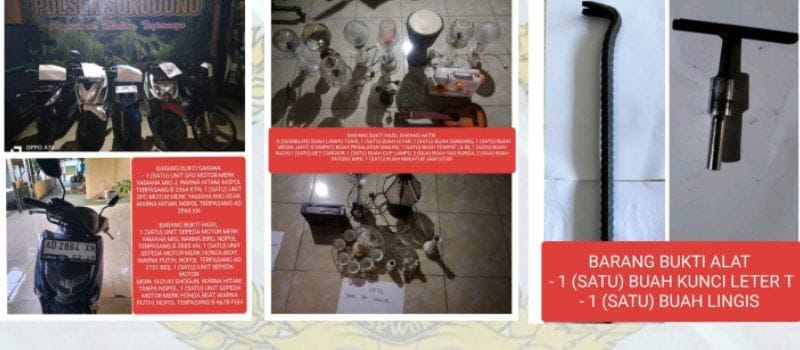 Polres Sragen Bekuk 4 Pencuri Lintas Provinsi, Pelaku Beraksi dengan Kekerasan