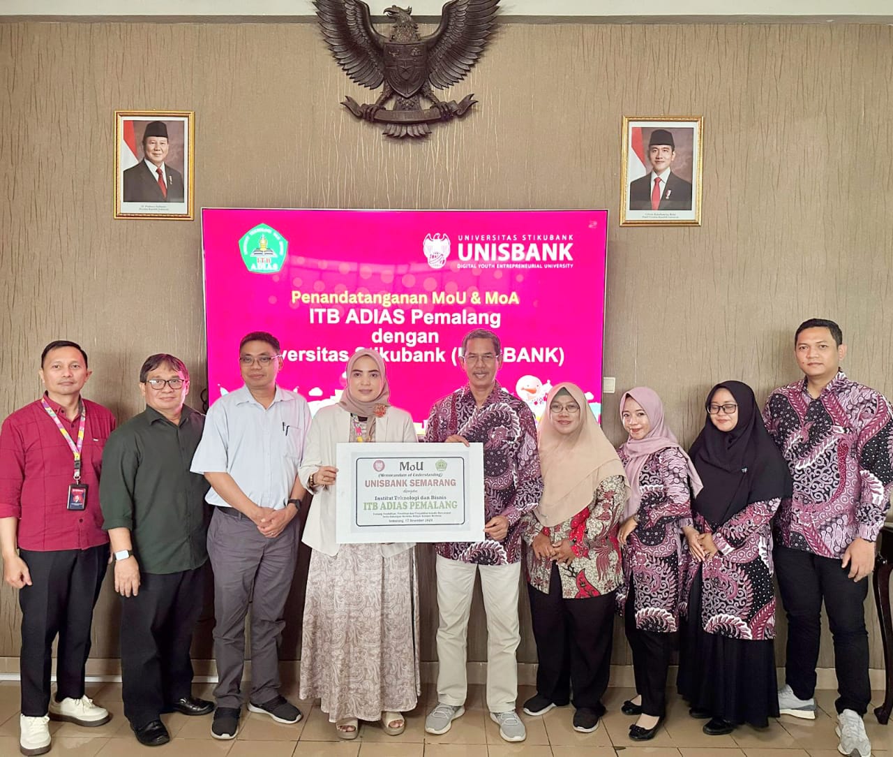 ITB Adias Kabupaten Pemalang Studi Banding dan Teken MoU Bersama Unisbank Semarang