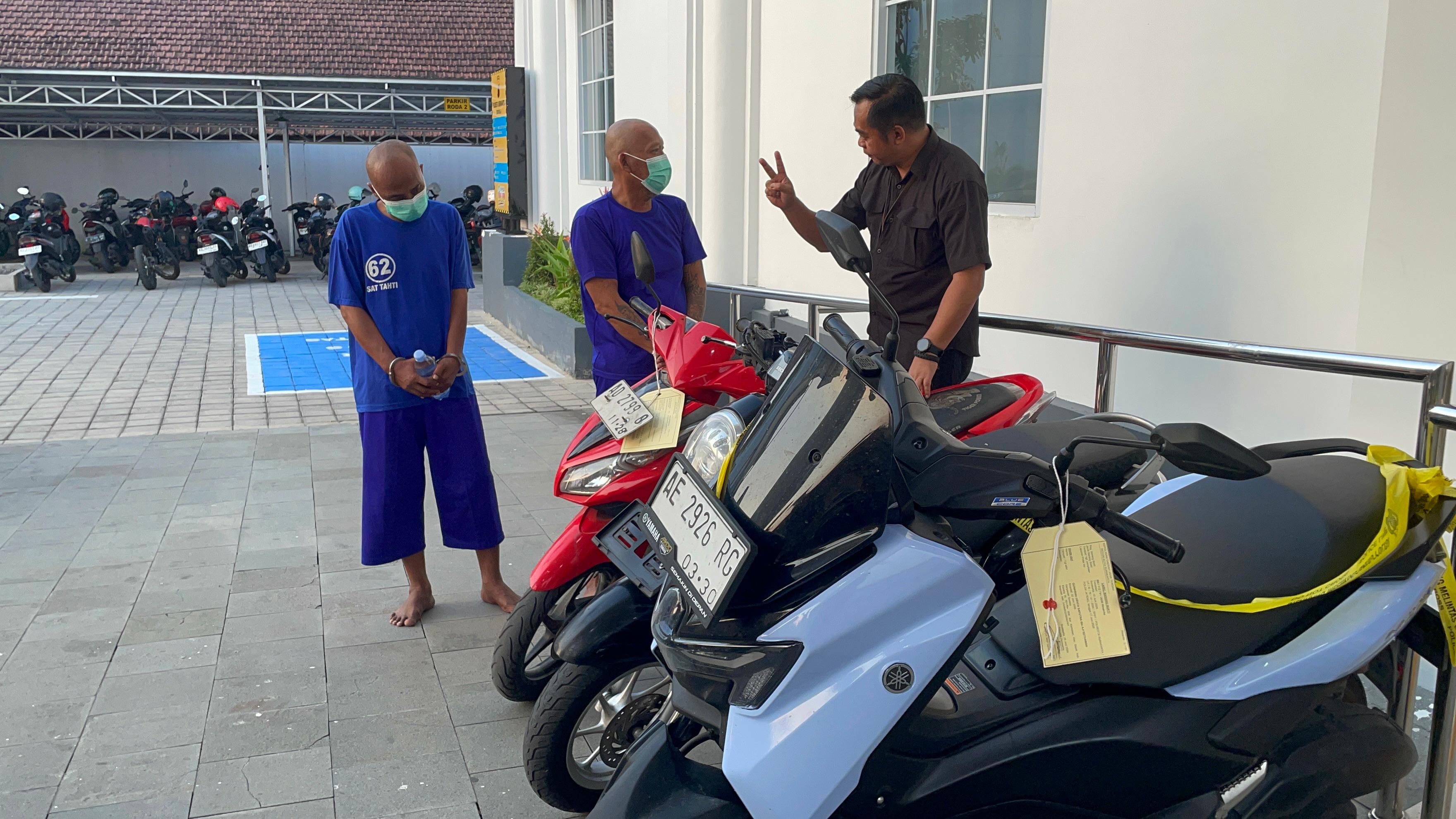Gondol Motor dan Ponsel, Dua Residivis Curanmor Dibekuk Polisi