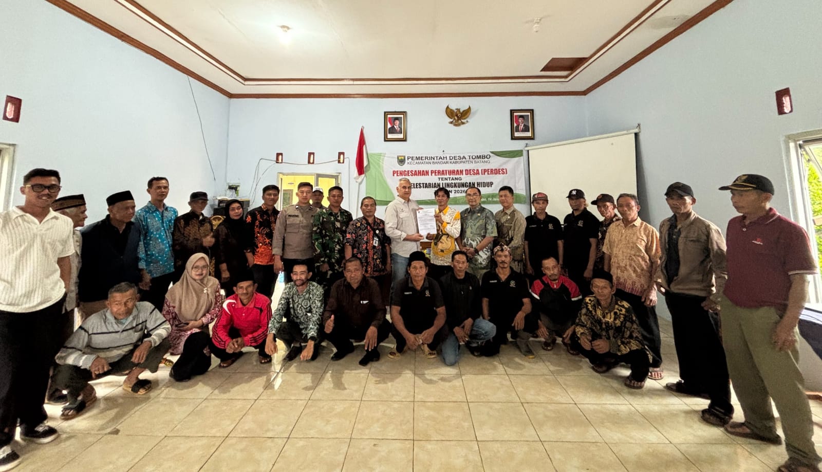 Jaga Alam, Desa Tombo Batang Resmi Sahkan Perdes Pelestarian Lingkungan Hidup