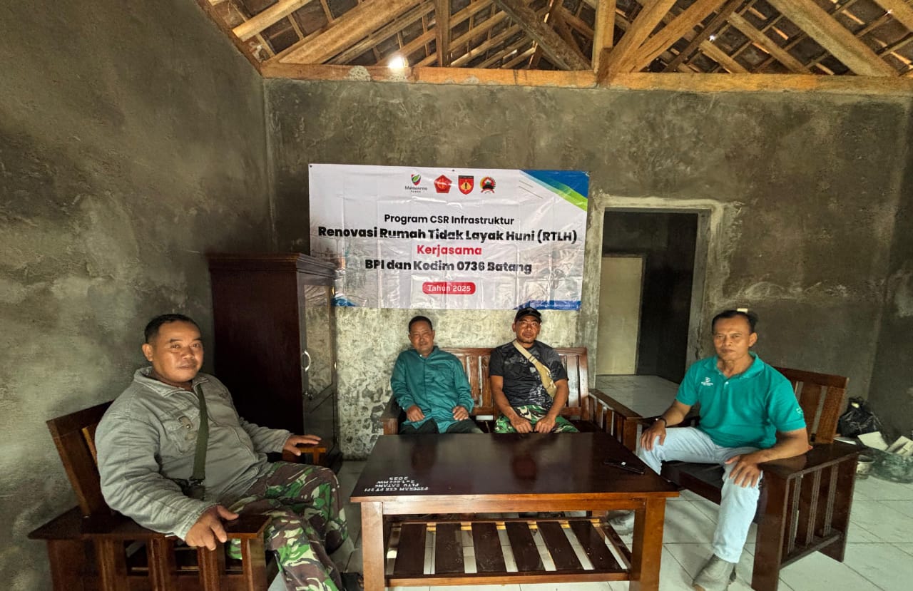 BPI dan Kodim Batang Kolaborasi Bedah Dua Rumah Nelayan Roban Timur