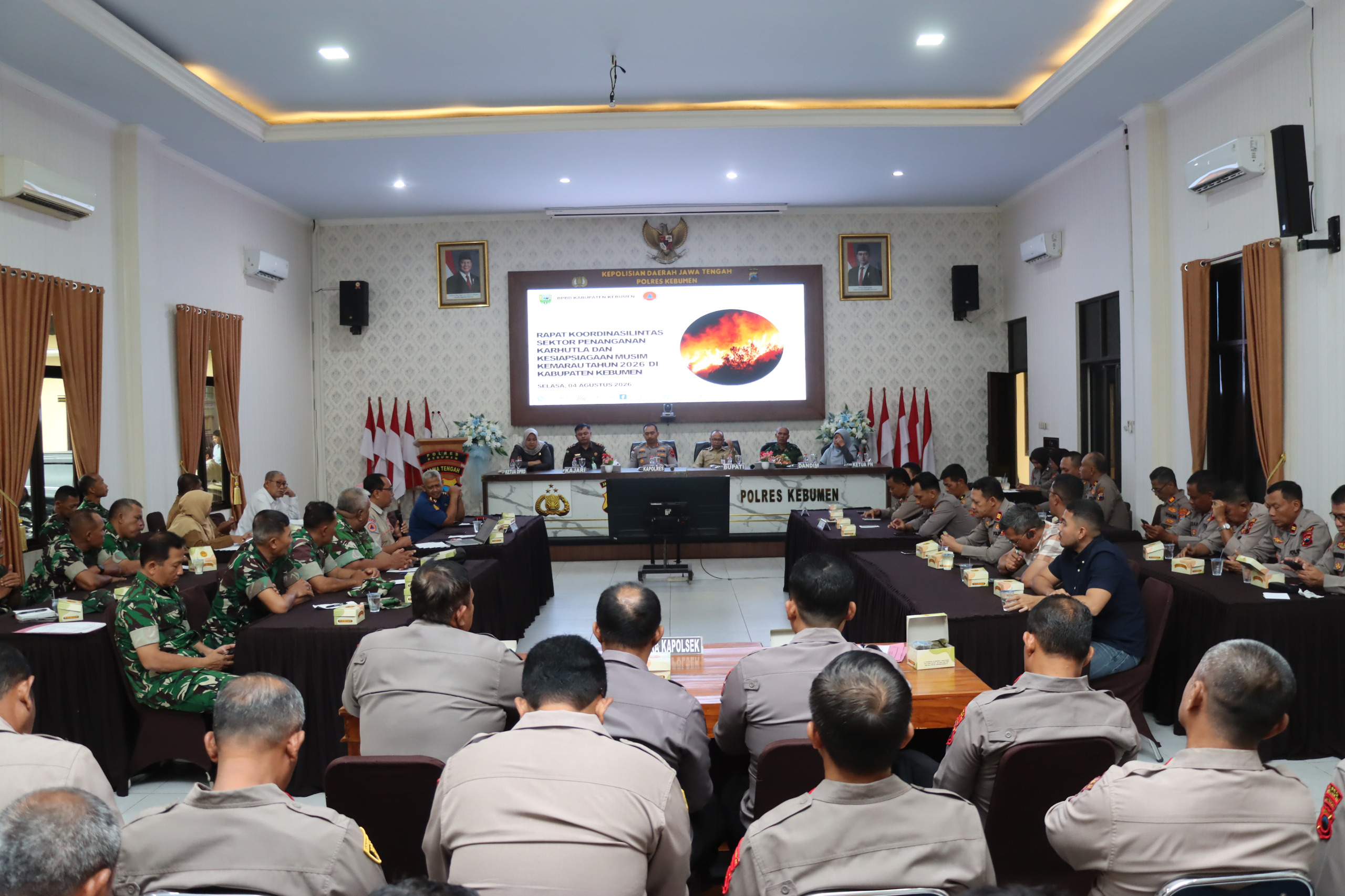 Polres Kebumen Perkuat Kesiapsiagaan Hadapi Kekeringan dan Karhutla, Libatkan Seluruh Forkopimda