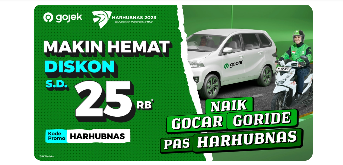 Kode Promo Gojek! Ada Diskon 25 Ribu Naik GoRide dan GoCar September 2023