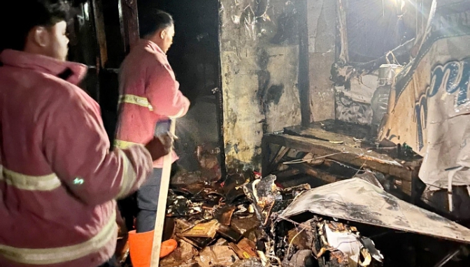 Diduga Korsleting Listrik, Warung Makan di Kabupaten Pemalang Terbakar ‎