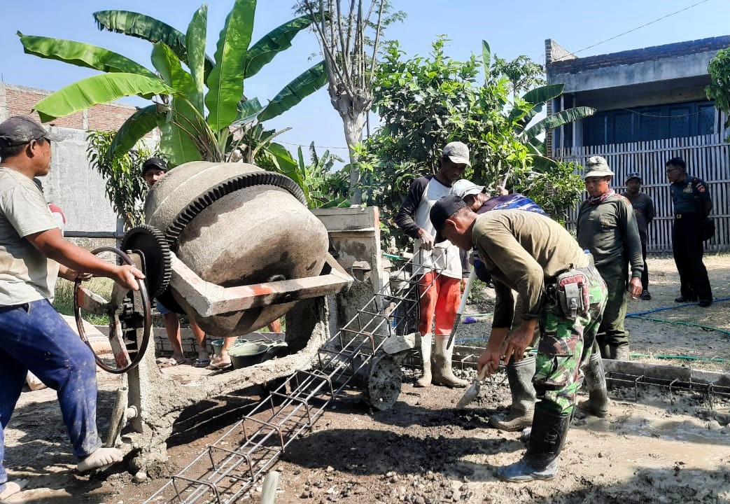 Dianggarkan Rp469 Juta, Jalan Desa Wangandawa Kabupaten Tegal Dirigid Beton