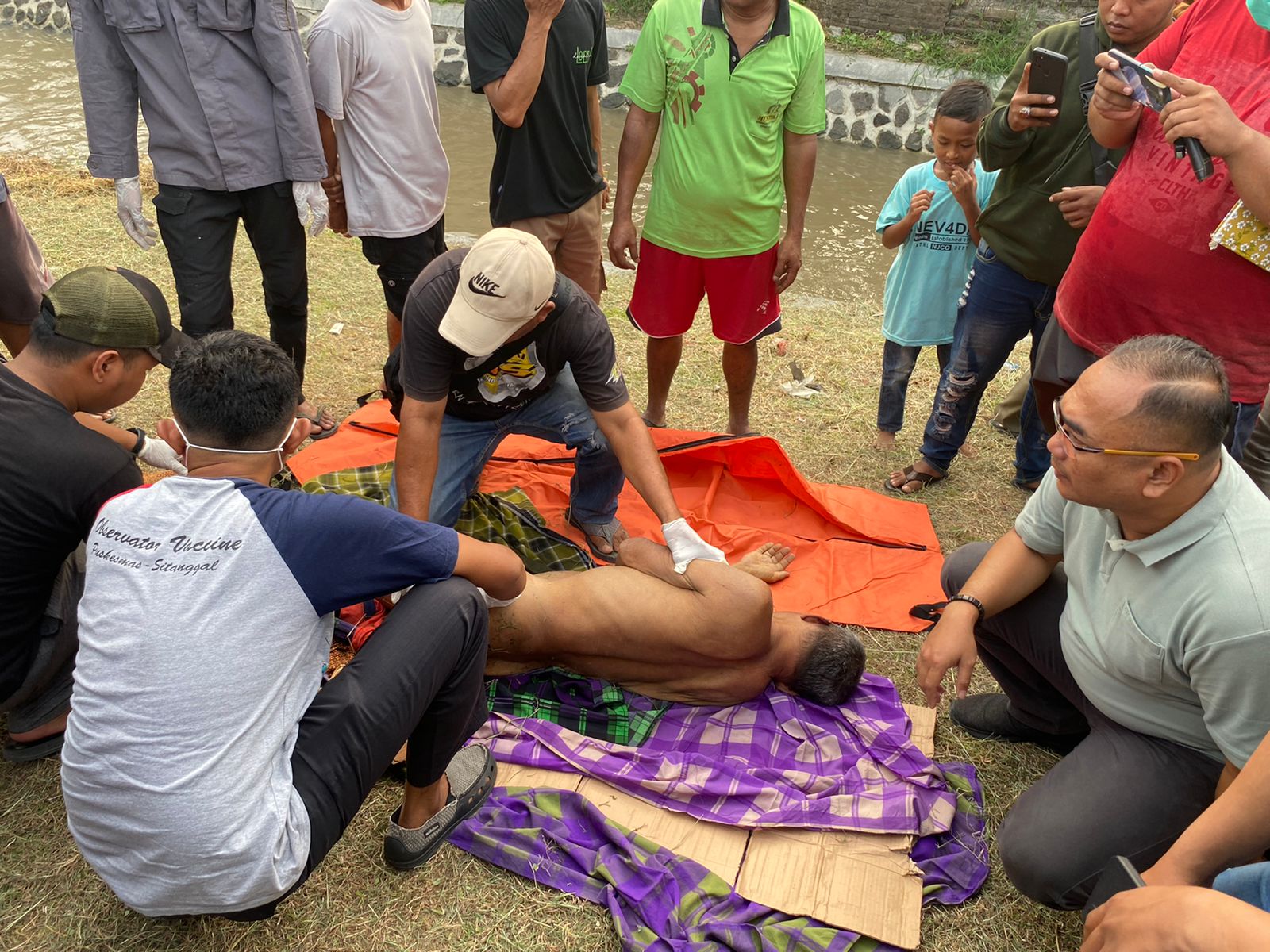 Mayat Tak Dikenal Gegerkan Warga Rengaspendawa Brebes, Tergeletak di Dekat Sungai Irigasi