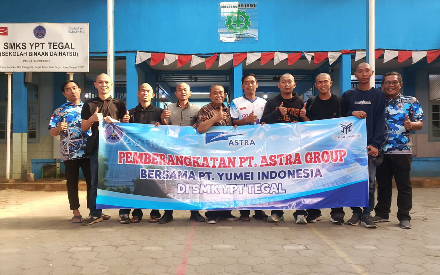 SMK YPT Tegal Berangkatkan 270 Calon Tenaga Kerja ke PT Astra Group