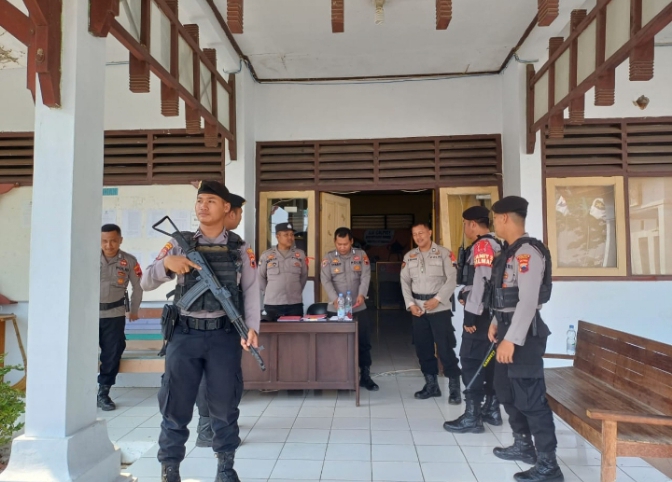 Amankan KPU dan Bawaslu, Polres Tegal Terjunkan Satu Pleton Personel 