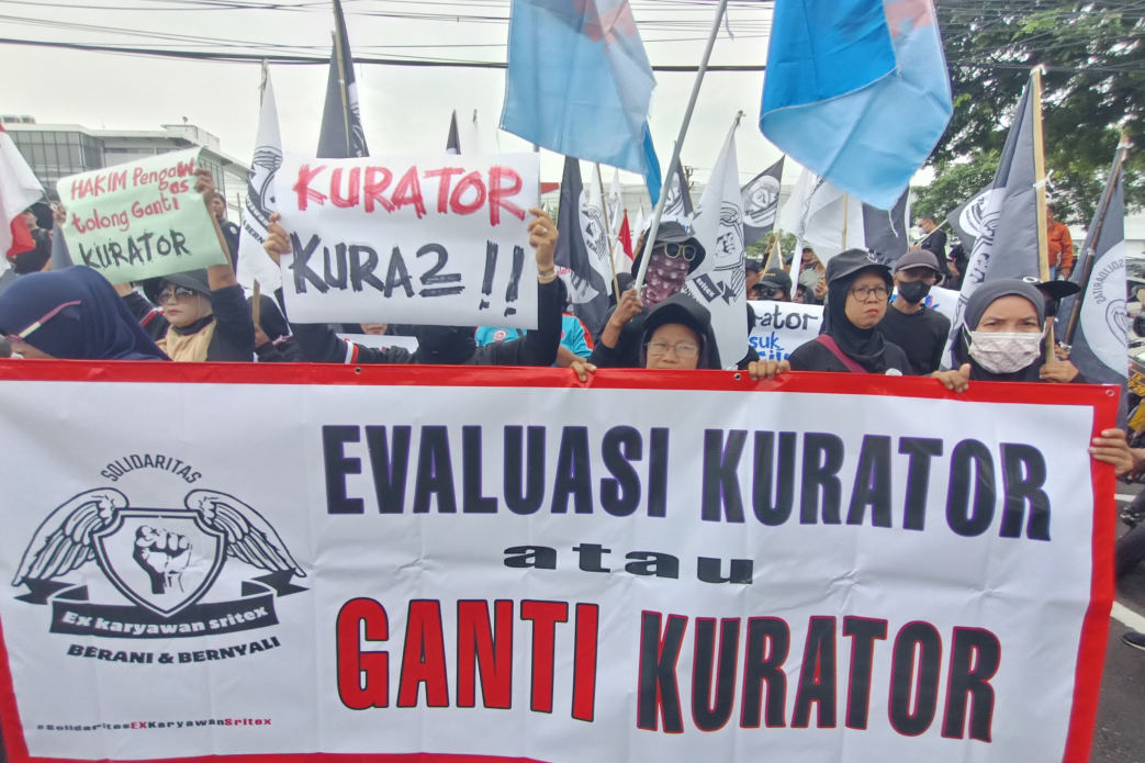 Ratusan Eks Karyawan Sritex Demo di Pengadilan Niaga Semarang, Tuntut Evaluasi Kurator