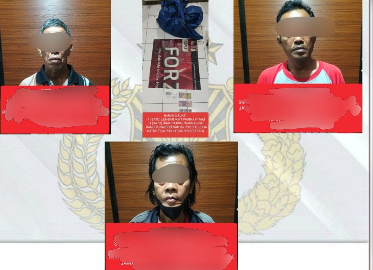 Main Judi Recehan, Tiga Pelaku Dituntut 10 Tahun Penjara
