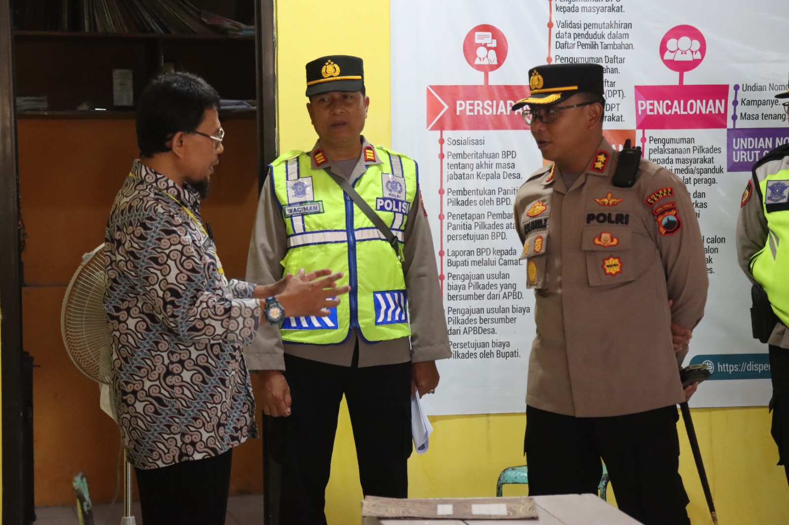 Polres Tegal Amankan Agenda Pengundian Nomor Urut dan  Kampanye Calon Kades dalam Pilkades Serentak 