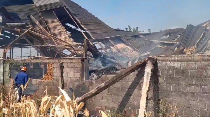 Gudang Produksi Berbahaya Kayu di Banyudono Boyolali Terbakar, 90 Persen Bangunan Hangus