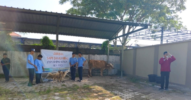 SMP Negeri 18 Kota Tegal Kurban 1 Sapi dan 2 Kambing