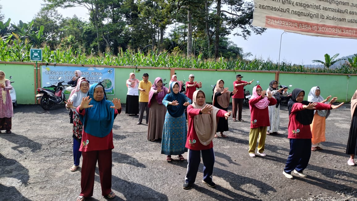 Puskesmas Jatinegara Kabupaten Tegal Adakan Senam Sehat dan Pemeriksaan Gratis