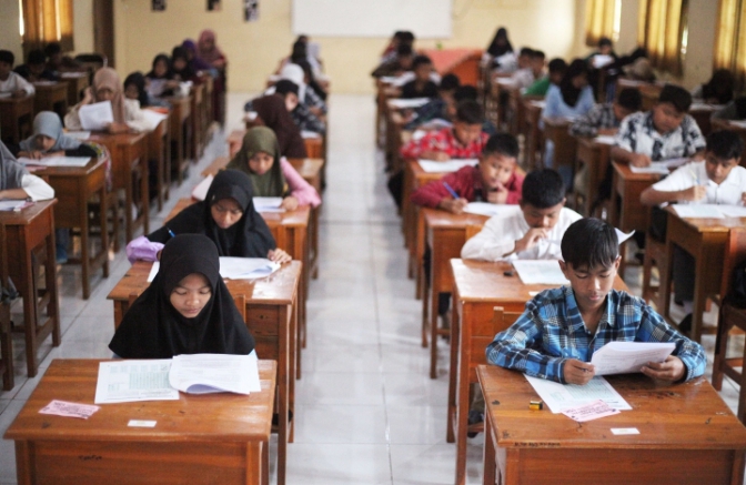 628 Siswa SD/MI Ikuti Try Out di SMP Ihsaniyah Kota Tegal