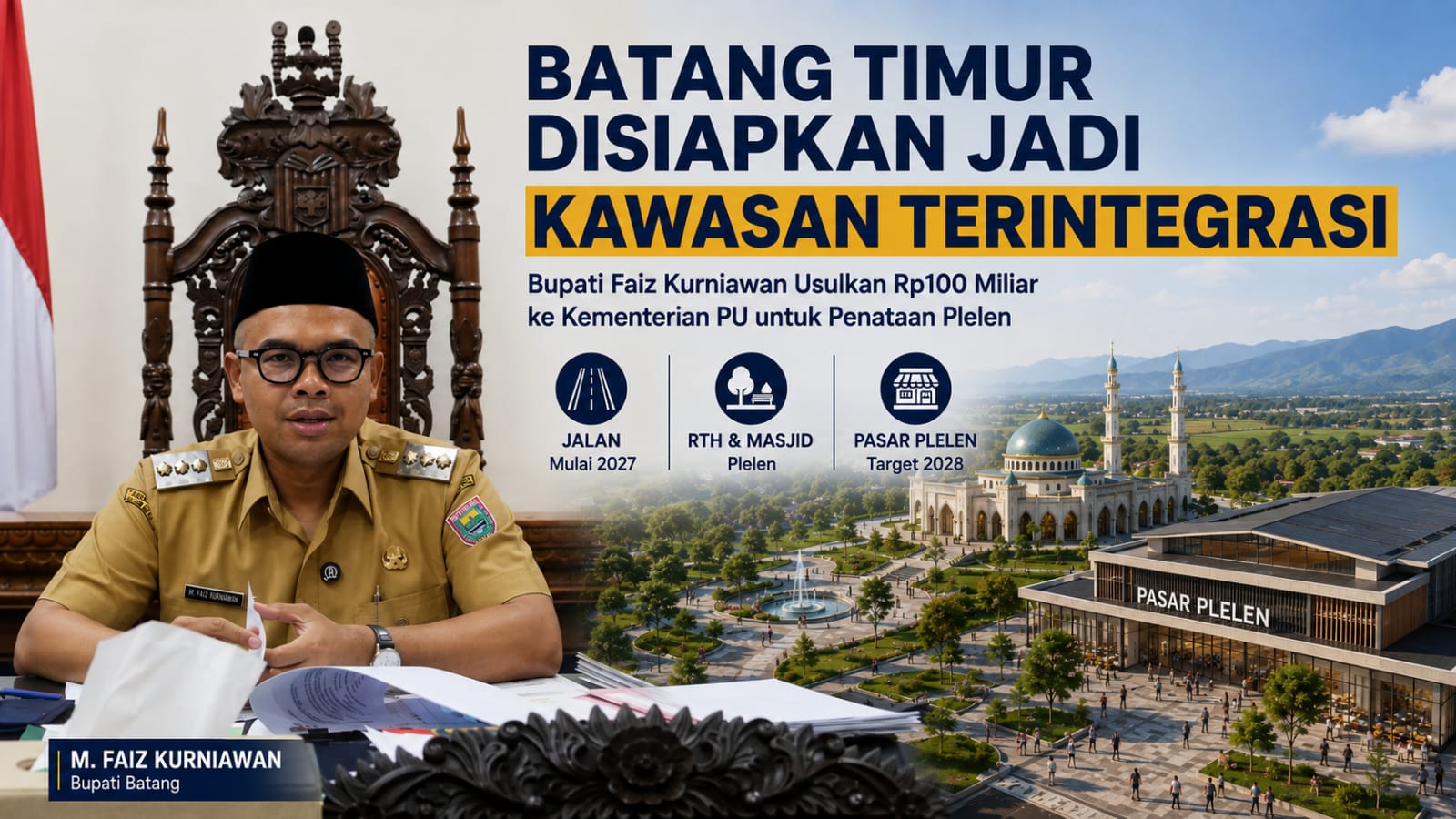 Genjot Batang Timur, Bupati Faiz Kejar Rp100 Miliar ke Kementerian PU