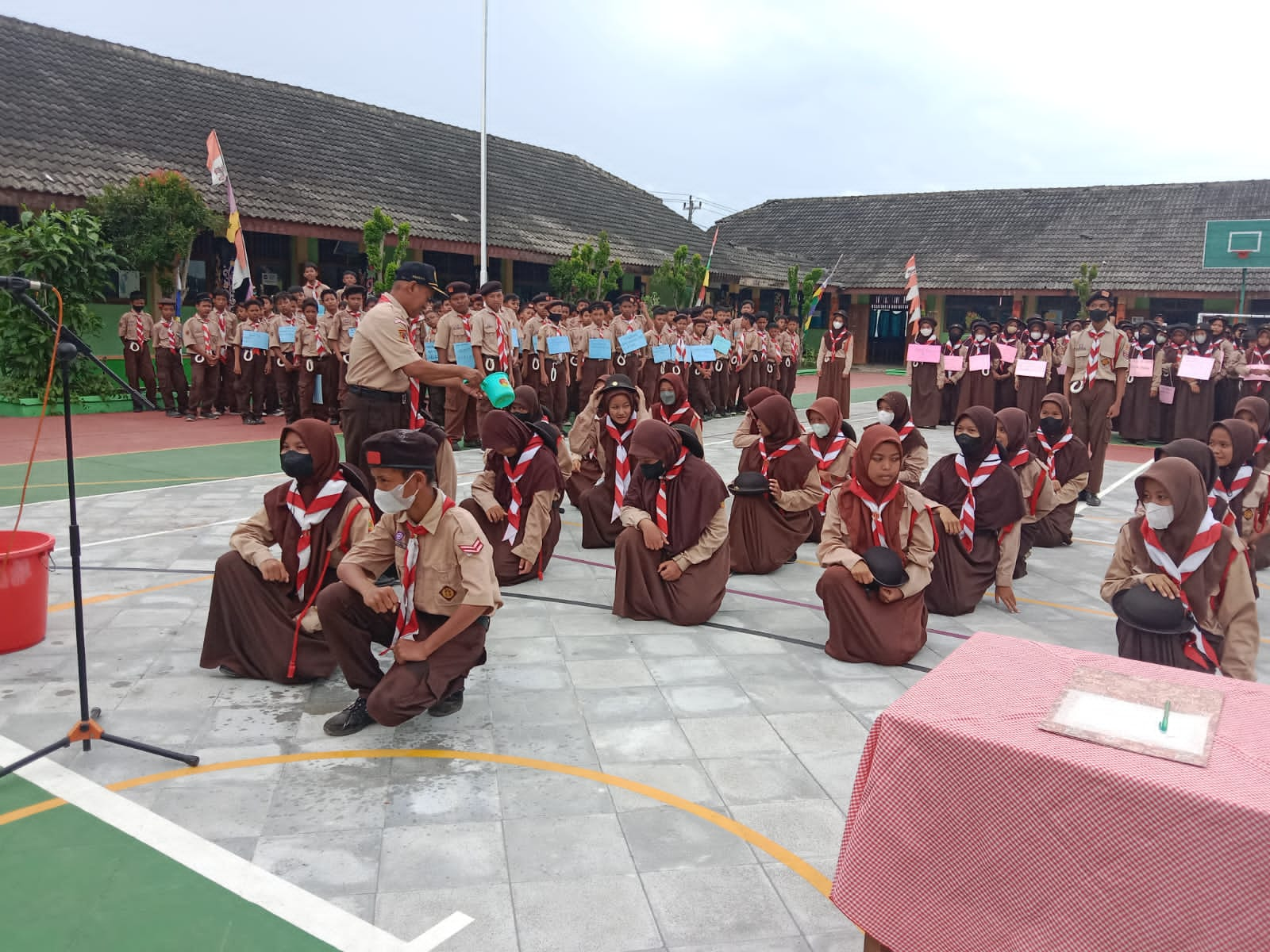 Pasif Selama Pandemi, SMP Negeri 3 Talang Gelar Persami dan Pelantikan Dewan Penggalang