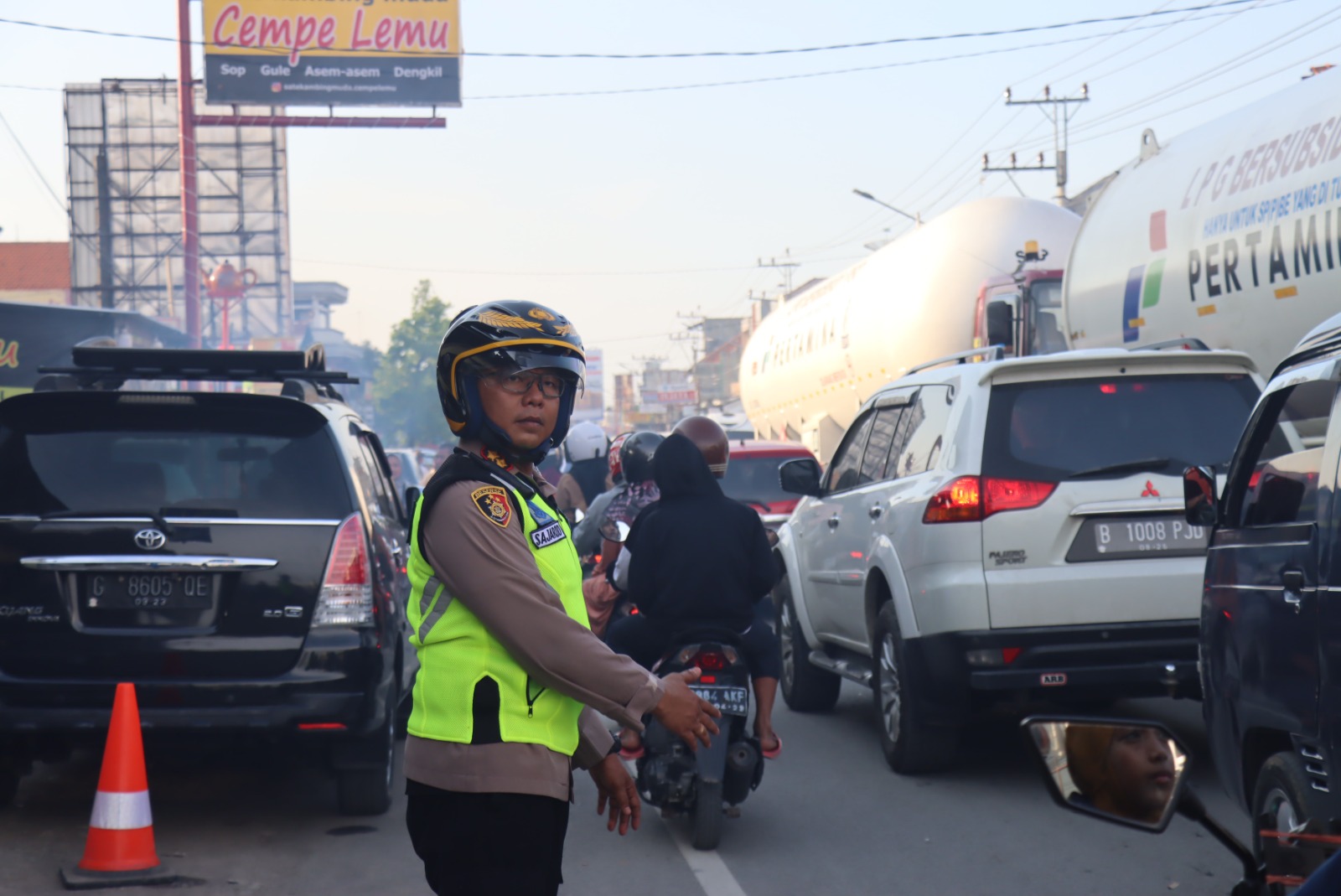Cegah Kemacetan Arus Lalu Lintas, Kapolres Tegal Turun Gelanggang