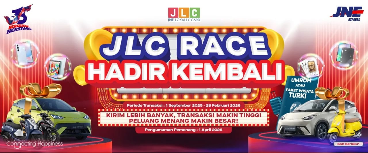 JNE Rayakan Hari Pelanggan dengan Program JLC Race 2025 Berhadiah Mobil Listrik