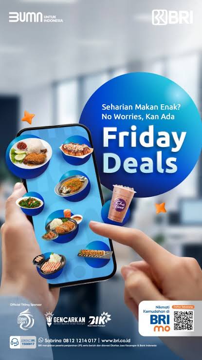 Manfaatkan Friday Deals di BRImo, Tukar Poinmu dan Dapatkan Voucher Makan Minum Setiap Jumat 