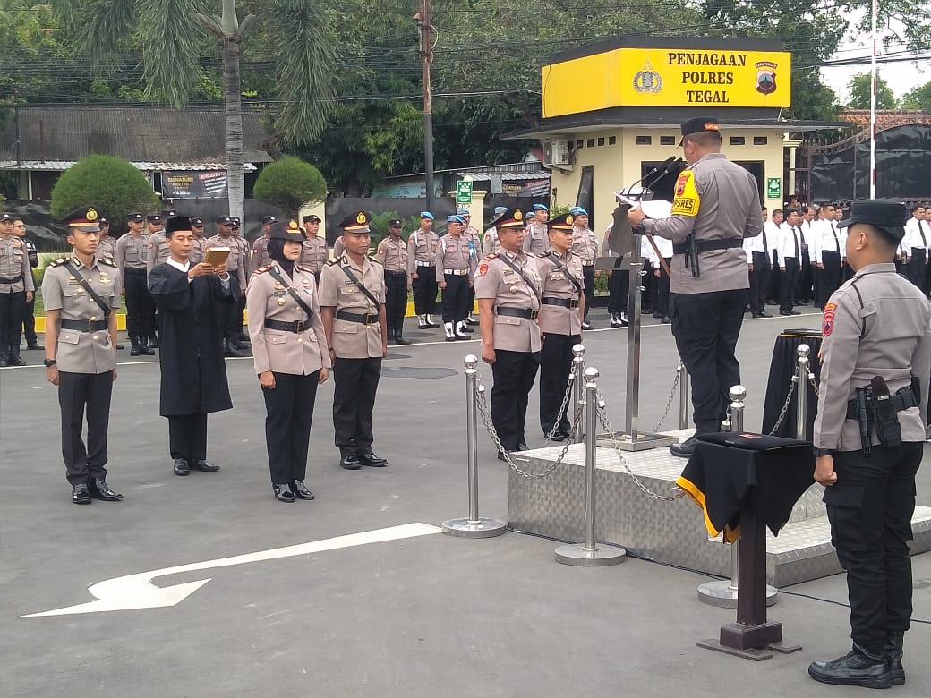 Kapolres Pimpin Rotasi Perwira di Jajaran Polres Tegal