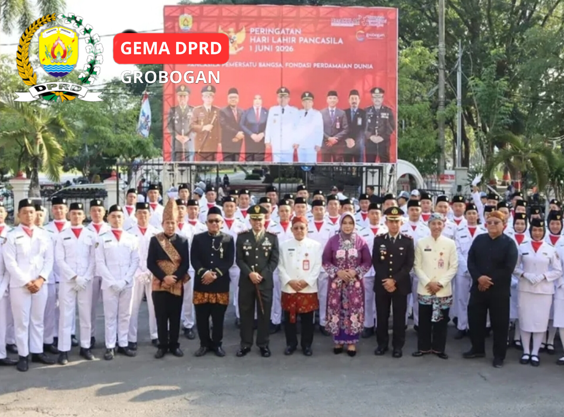 Hadiri Upacara Hari Lahir Pancasila, Ketua DPRD Grobogan Bacakan Teks Pembukaan UUD 1945