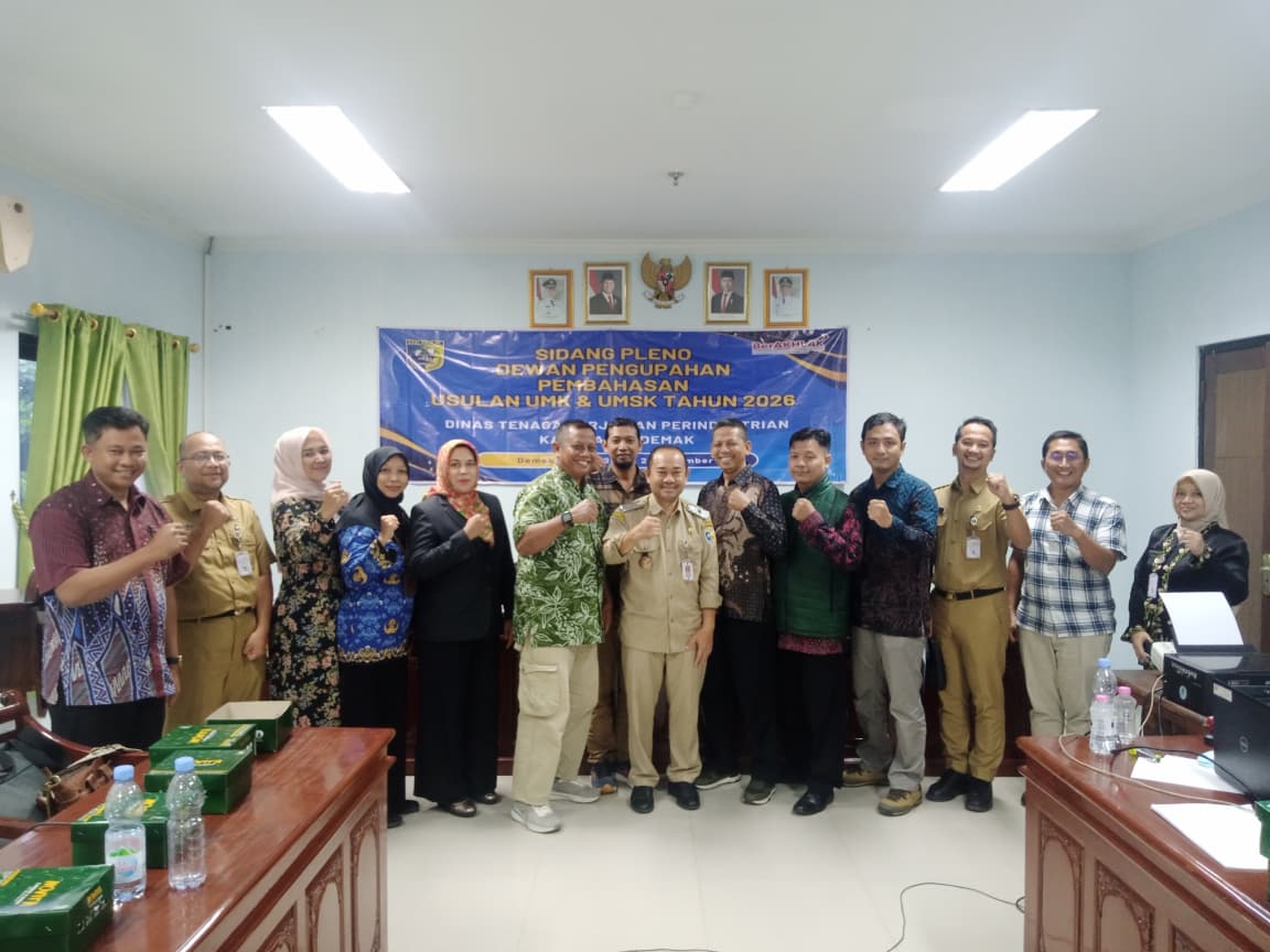 Alfa 0,7 Dipilih, UMK Demak 2026 Tembus Rp3,12 Juta