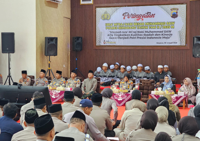 Peringati Isra' Mi'raj Nabi Besar Muhammad SAW Jadi Renungan Personil Polres Semarang