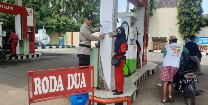 Polres Tegal Pasang Maklumat Larangan Penggunaan Knalpot Brong