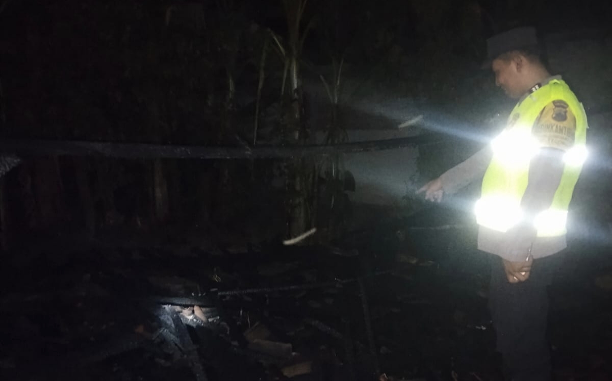 Rumah Lansia di Tegowanu Ludes Terbakar, Diduga Akibat Korsleting Listrik