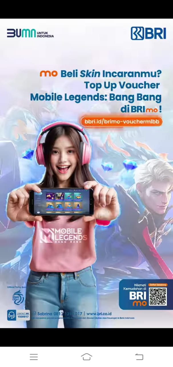 Keren! Pecinta Game Mobile Legends Bisa Top Up Lewat BRImo