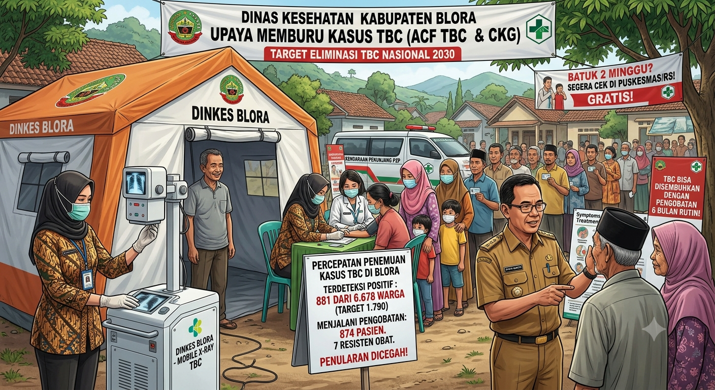 Buru 1.790 Kasus Baru, Dinkes Blora Temukan 881 Warga Positif TBC 