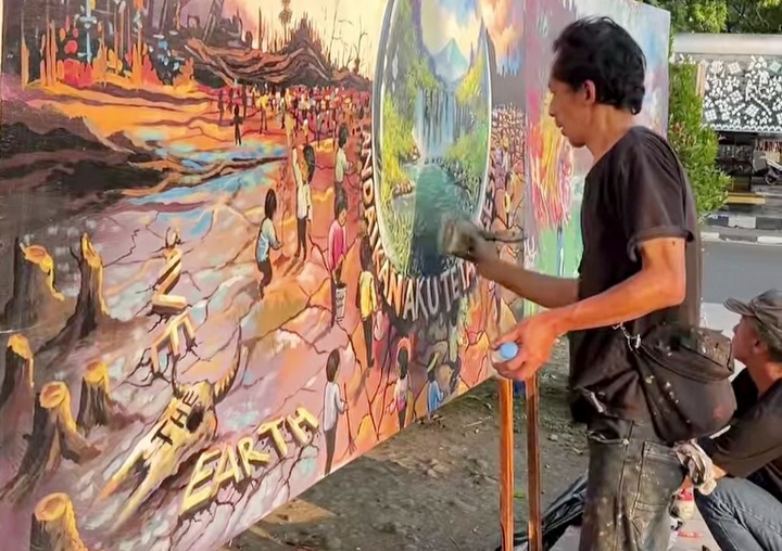 Lomba Mural, Ajak Masyarakat Kabupaten Pemalang Peduli Lingkungan	