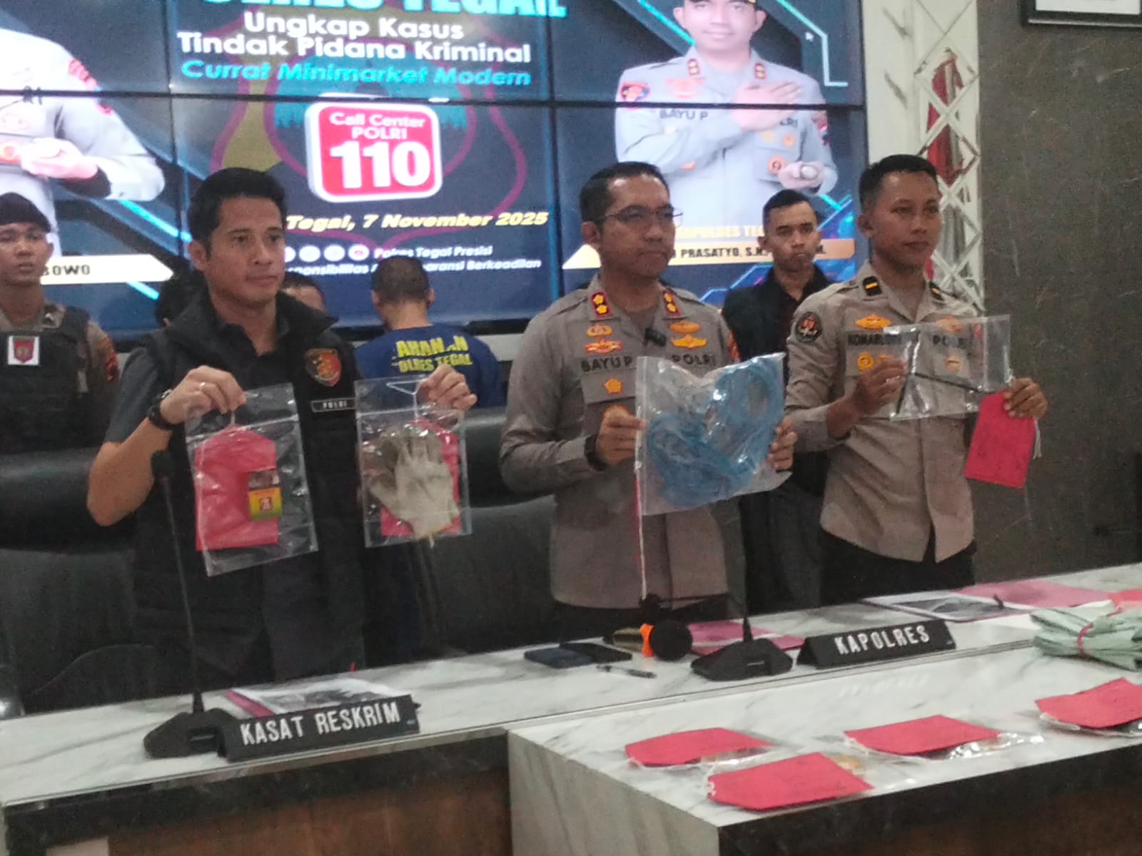 Polres Tegal Ringkus Pencuri  Spesialis  Minimarket   ‎