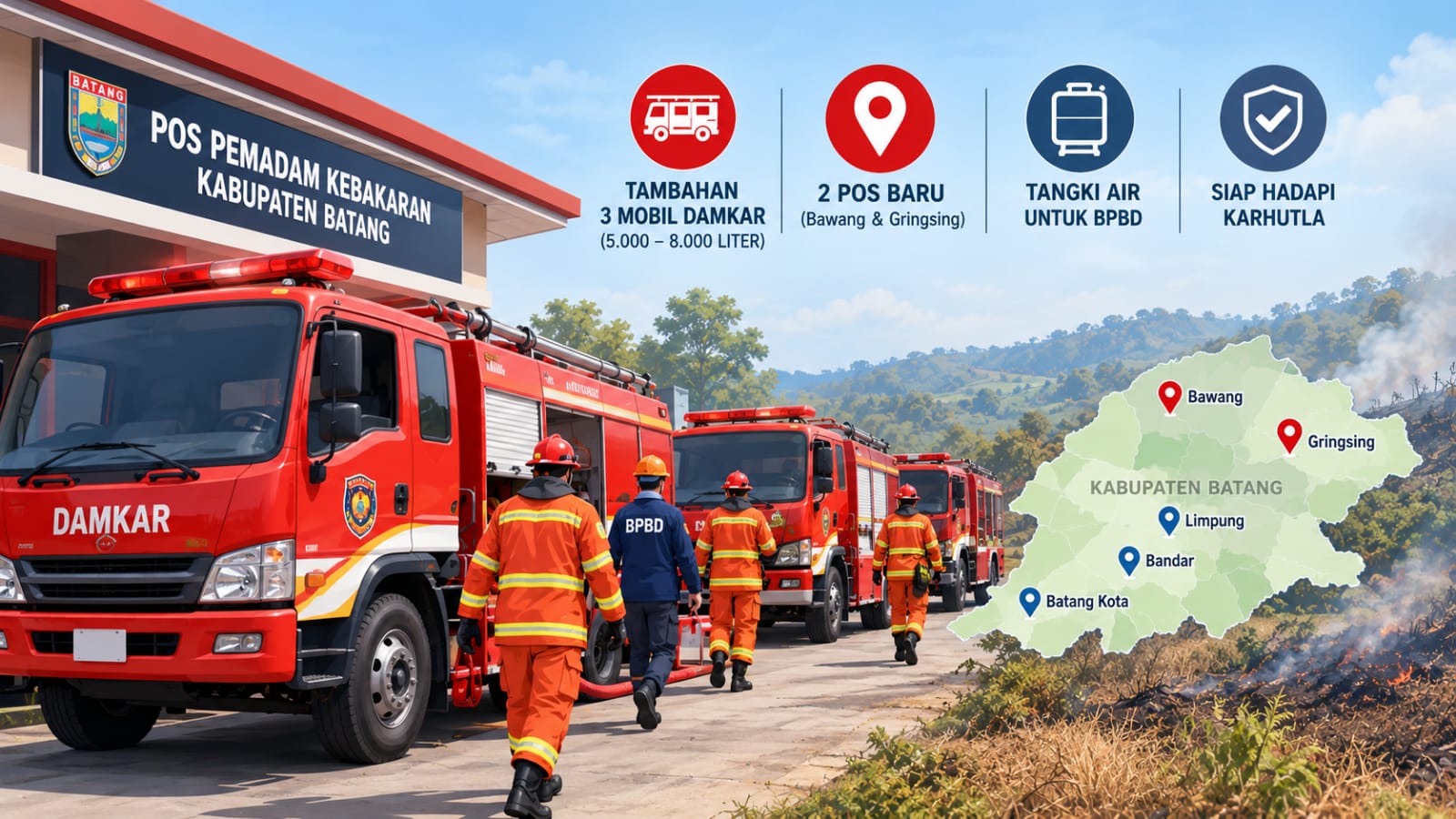 Kebakaran Mengintai, DPRD Batang Dorong Tambahan Pos dan Mobil Damkar