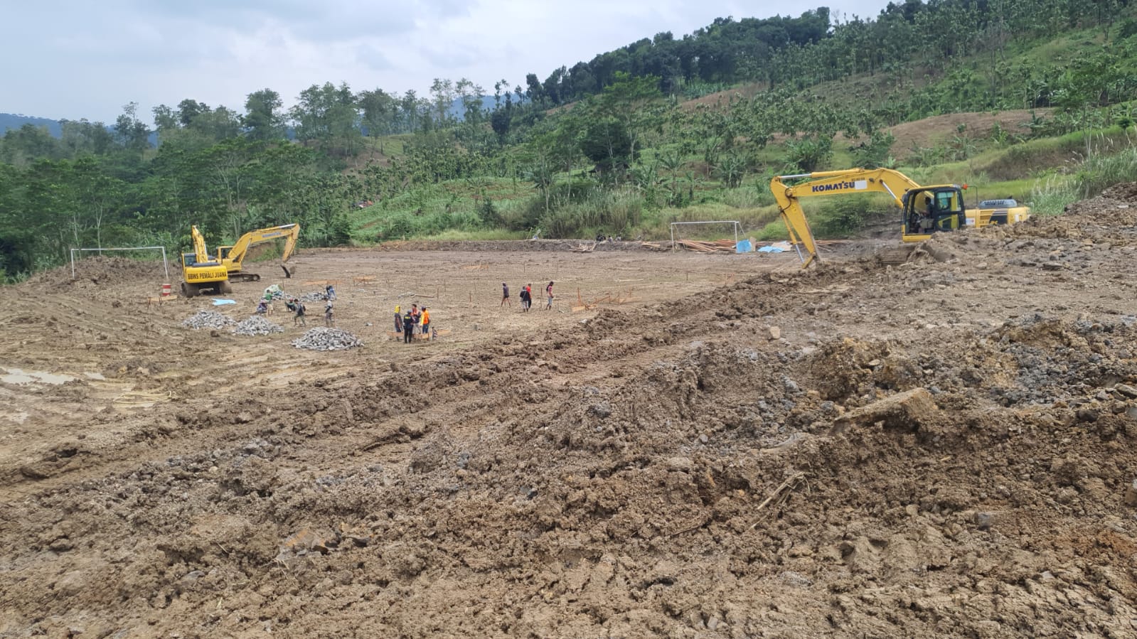 Pembangunan Huntara Padasari Tegal Dikebut, 8 Alat Berat sudah Dilokasi