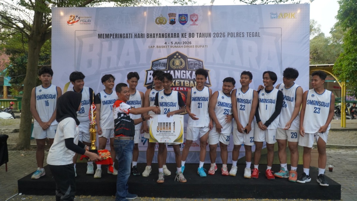 Turnamen Basket Polres Tegal Rampung, Ini Daftar Juaranya!