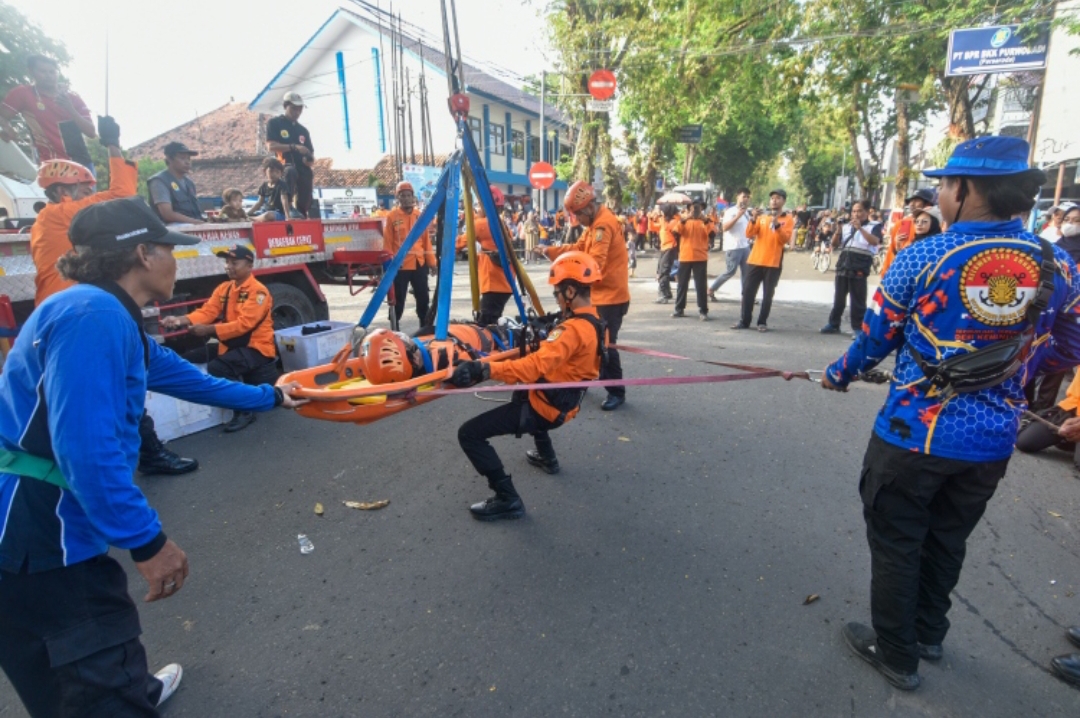 Peringati HKB 2026, BPBD Grobogan Edukasi Pengunjung CFD melalui Simulasi Bencana