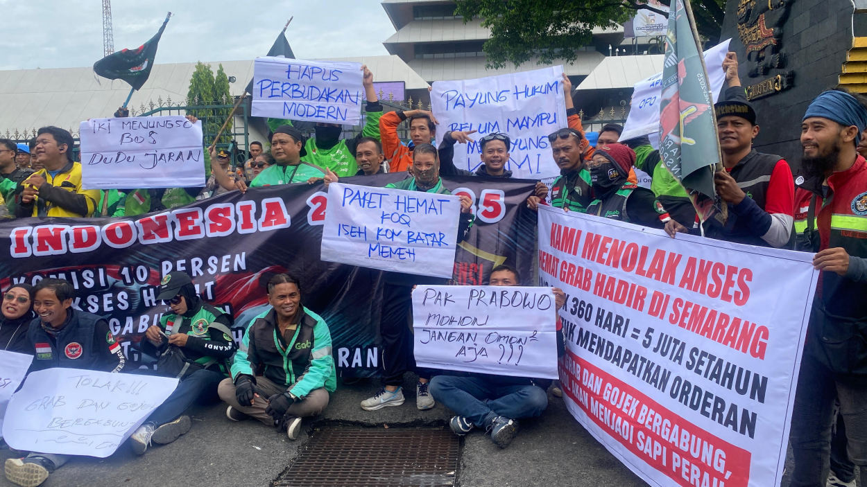 Momentum Hari Kebangkitan Nasional, Ribuan Driver Ojol Gelar Aksi Serentak di Semarang