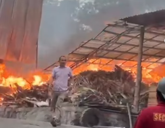 Pabrik Tripleks di Musuk Boyolali Ludes Terbakar