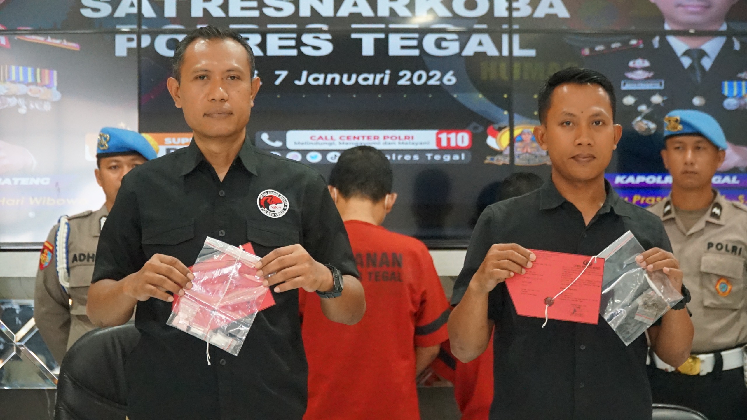 Polres Tegal Ungkap Peredaran Sabu dan Pil Ekstasi di Adiwerna, Satu Pelaku Diamankan