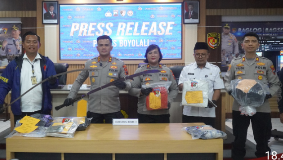'Duel Alatan' Diduga Libatkan Pelajar, Senjata 1,8 Meter Diamankan Satreskrim Polres Boyolali