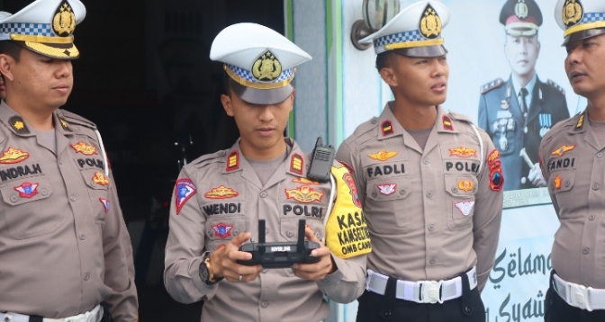 Ditlantas Polda Jateng Gelar Monev Penindakan Pelanggaran Melalui ETLE Drone di Polres Tegal 