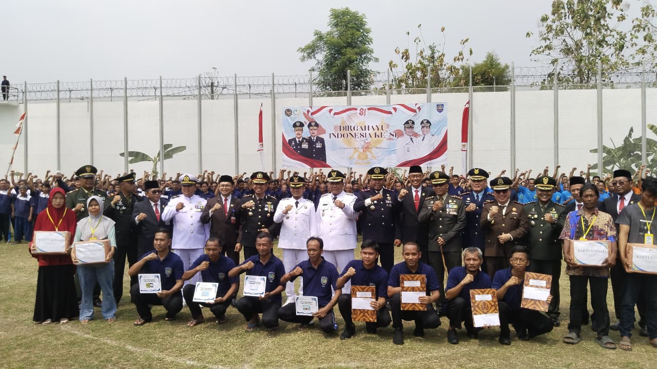 Dua Warga Binaan Lapas Slawi Bebas di Hari Kemerdekaan Lewat Remisi Umum