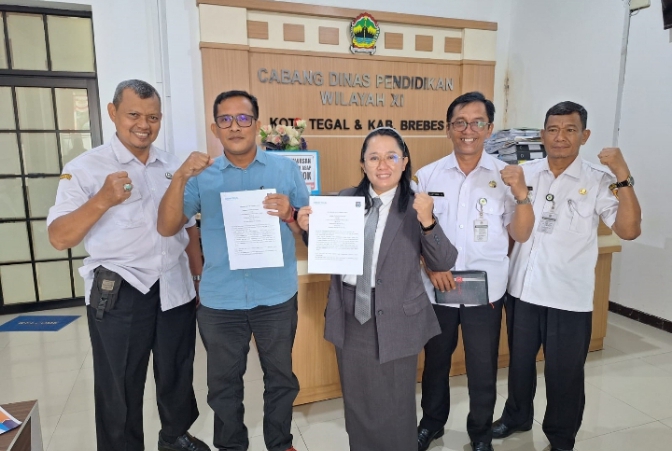 Genjot Literasi Digital, Cabdin Pendidikan XI Gaet Radar Tegal ‎