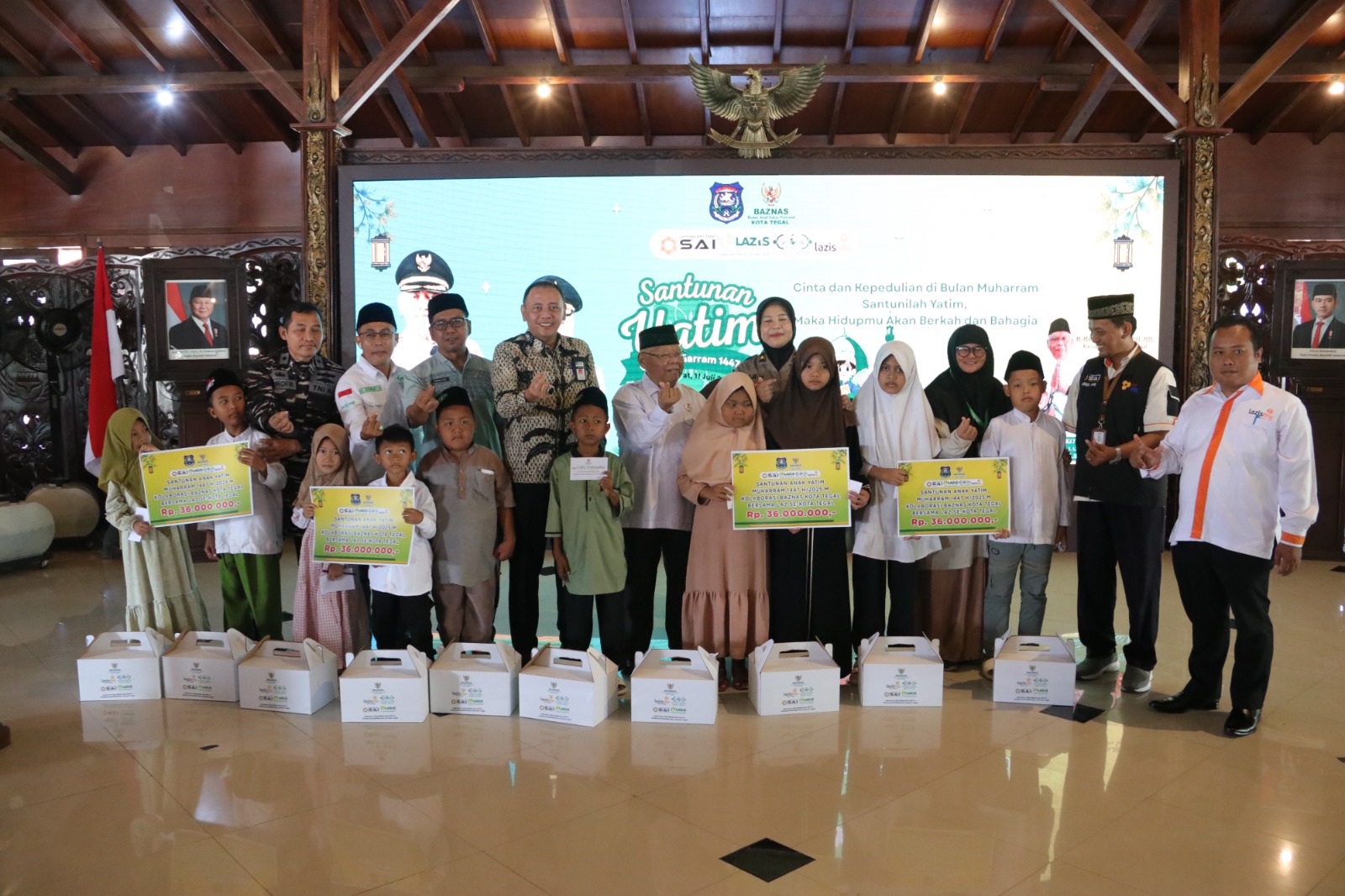 Baznas Kota Tegal Kolaborasi deny Lembaga Zakat, 150 Anak Yatim Dapat Santunan