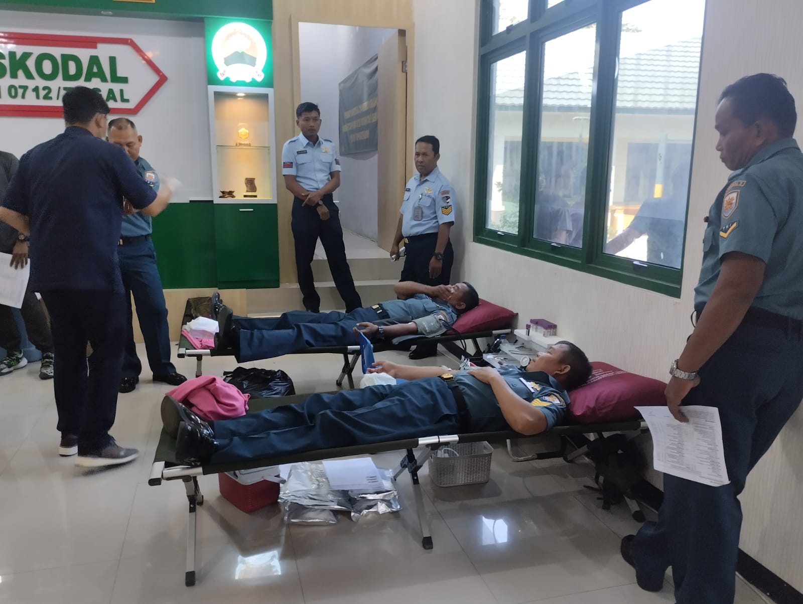 Ratusan Prajurit TNI Donor Darah di Makodim Tegal