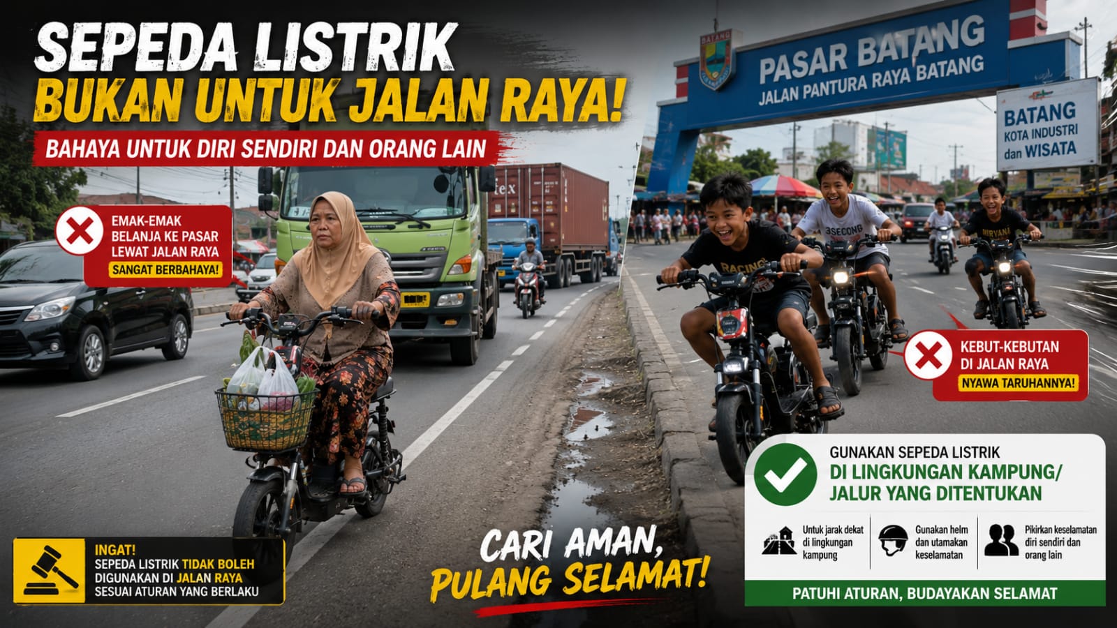 Sepeda Listrik Lagi Hits, Ini Pesan Kasatlantas Polresta Batang