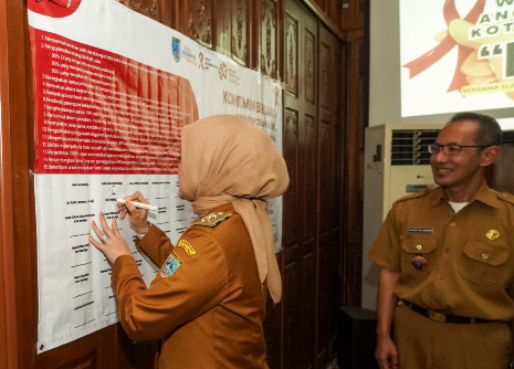 Wawali Salatiga Tanda Tangani Komitmen Bersama, Menuju Zero AIDS 2030